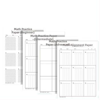 Cvičný list na matematické operácie pre základnú školu, presné zarovnanie číslic, hrubý skicovací papier, obálka s okienkom, mriežka 5×24