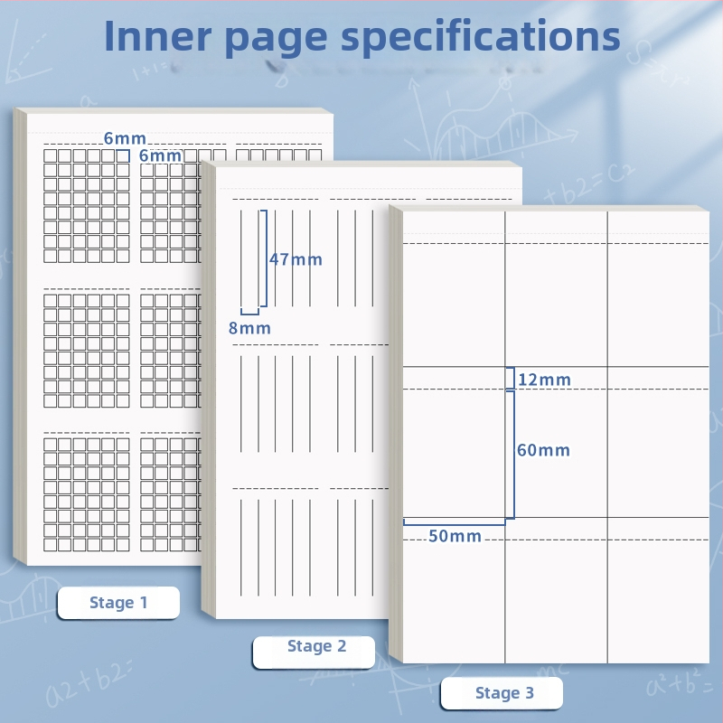 Zapisnik za račune za osnovnu školu, vertikalni raspored, Dowling papir i premazni papir, offset tisak u četiri boje, prilagodljiv nacrt