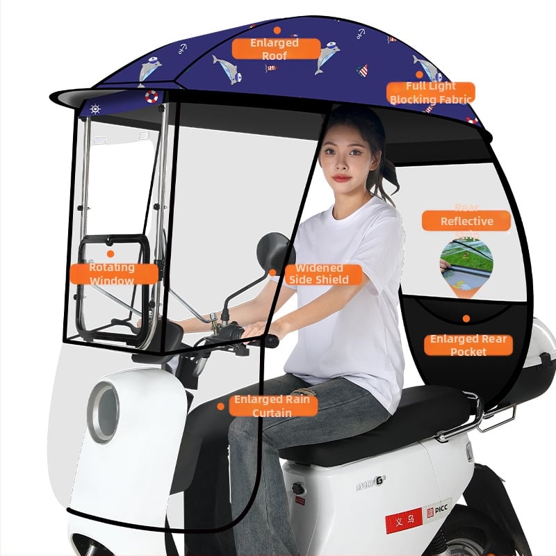 Umbrelă de soare cu 3 arce din fibră, deschidere/închidere manuală, protecție UPF 40+, rotire, rezistentă la vânt și ploaie