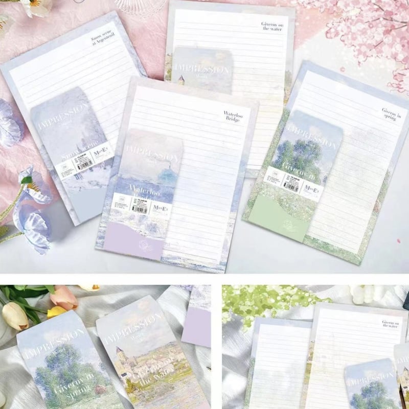 Σετ Α4 Χαρτιού Επιστολών με Φάκελο – Μηνύματα Έμπνευσης και Όμορφο Τοπίο Στυλ Γράφης (Στυλ: Άλλο; Προσαρμογή: Όχι; Φάκελος: Όχι)