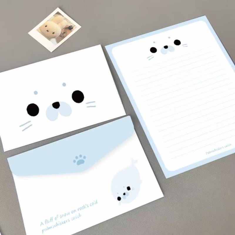 Σετ χαρτιού για επιστολές με φάκελο - μάρκα Mogo, υλικό διπλό offset, στυλ φακέλου-κάρτας, μοντέλο προσαρμοσμένο, κατάλληλο ως δώρο για γενέθλια ή αποφοίτηση