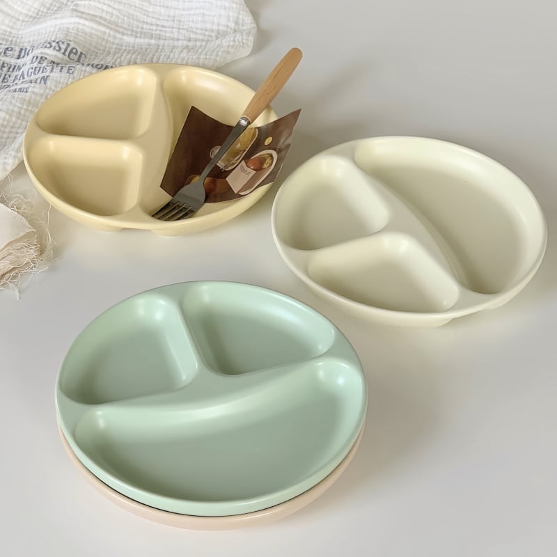 Πορσελάνινο πιάτο για δείπνο, στρογγυλό σχήμα, φρέσκο και χαριτωμένο στυλ, κατάλληλο για φούρνο μικροκυμάτων και με τυπωμένο λογότυπο