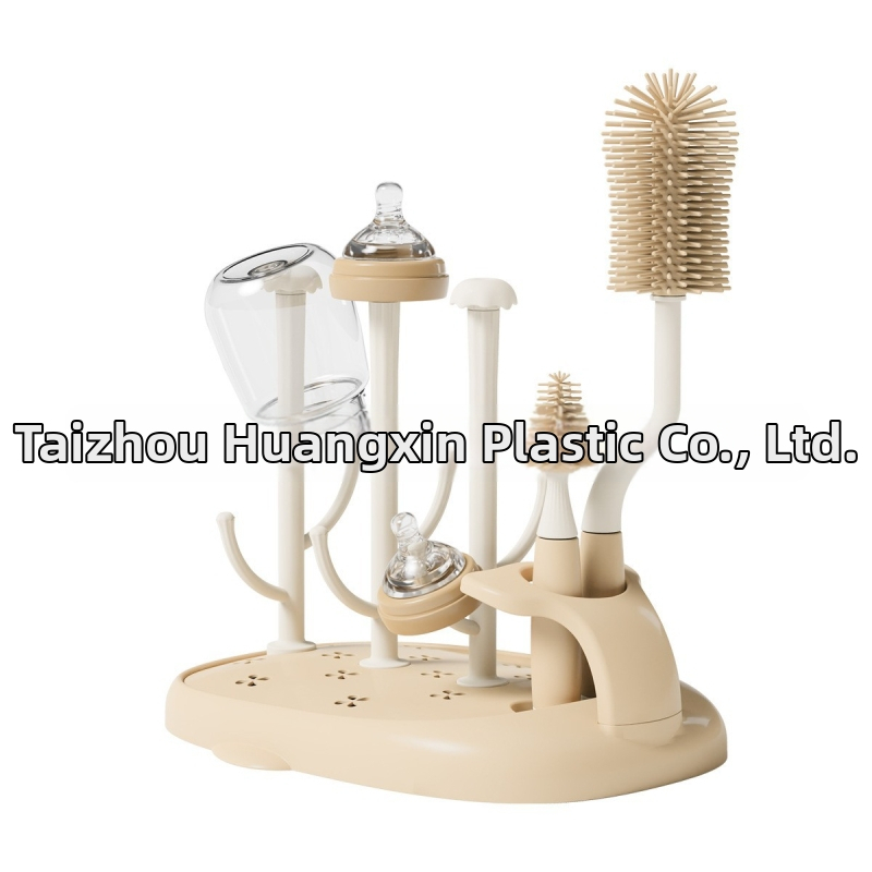 Držač bočica za bebe Eucalyptus Heart s uklonjivom sušilnom policom i držačem četkice za bočice