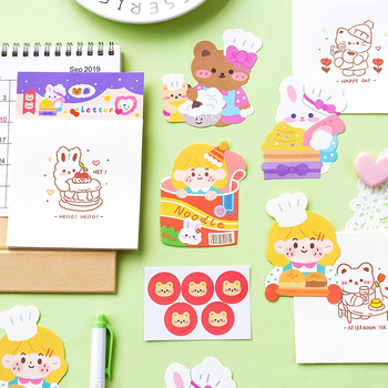 Σετ ειδών γραφείου Message: φάκελοι και χαρτί σημειώσεων, αυτοκόλλητα σφραγίδων, DIY διακόσμηση, 4 σχέδια, τετράγωνο στυλ