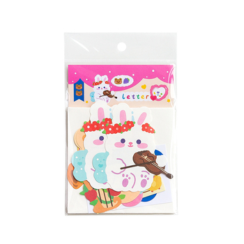 Σετ ειδών γραφείου Message: φάκελοι και χαρτί σημειώσεων, αυτοκόλλητα σφραγίδων, DIY διακόσμηση, 4 σχέδια, τετράγωνο στυλ