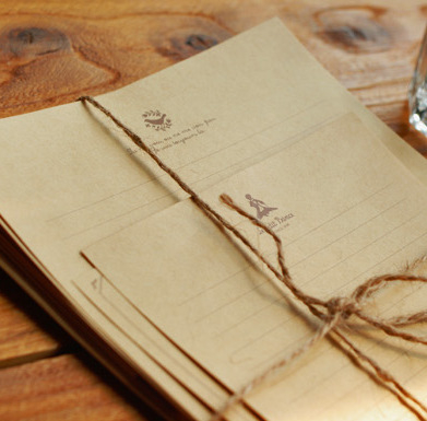 Σετ γραφικής ύλης από Kraft χαρτί, νεοκλασιστικός σχεδιασμός, 10 φύλλα ανά σετ, περιλαμβάνει 2 αυτοκόλλητα χαρτάκια σημειώσεων; μάρκα ssba; υλικό: χαρτί; στυλ: κινεζικός φάκελος; τυπωμένο λογότυπο: OK.