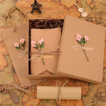 Σετ χαρτιού επιστολών και φακέλων σε κουτί δώρου, στυλ παραθύρου φακέλου, ρομαντική αρχαϊκή αισθητική, αγάπη επιστολής, ρετρό δώρο