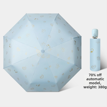 Slnečný dážnik s automatickým otvorením/zatvorením, 8 lúčov z vlákna, oceľová tyč, tkanina 210T s vinylovým povlakom, UPF>50