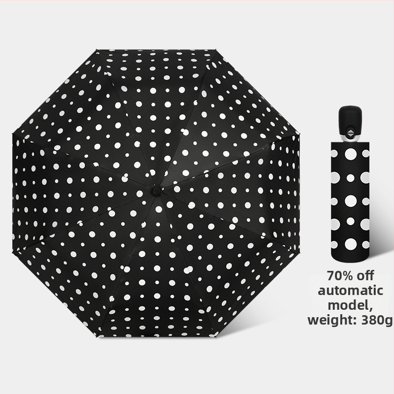 Slnečný dážnik s automatickým otvorením/zatvorením, 8 lúčov z vlákna, oceľová tyč, tkanina 210T s vinylovým povlakom, UPF>50