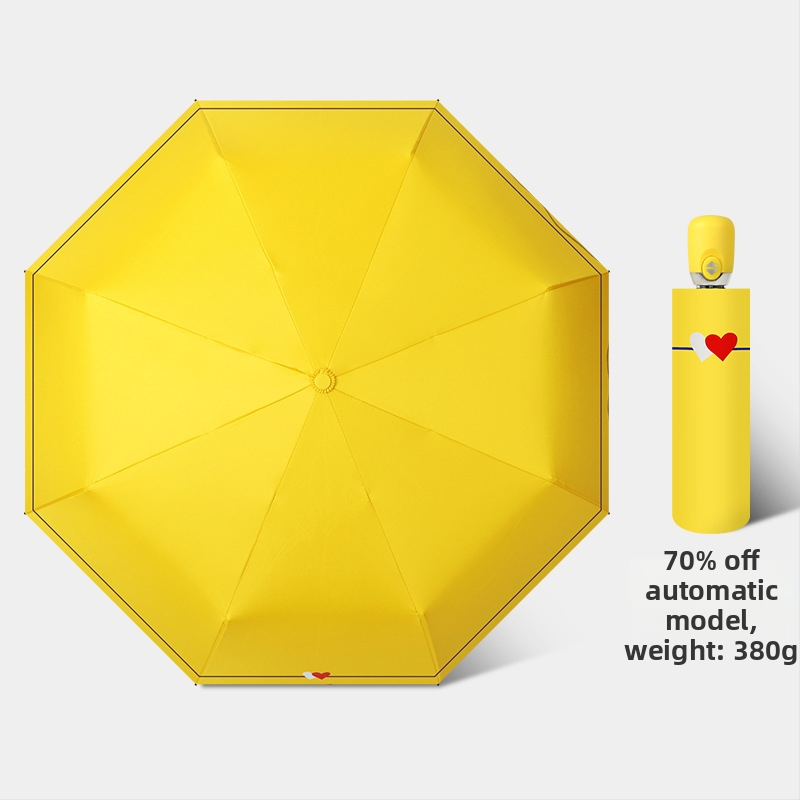 Slnečný dážnik s automatickým otvorením/zatvorením, 8 lúčov z vlákna, oceľová tyč, tkanina 210T s vinylovým povlakom, UPF>50