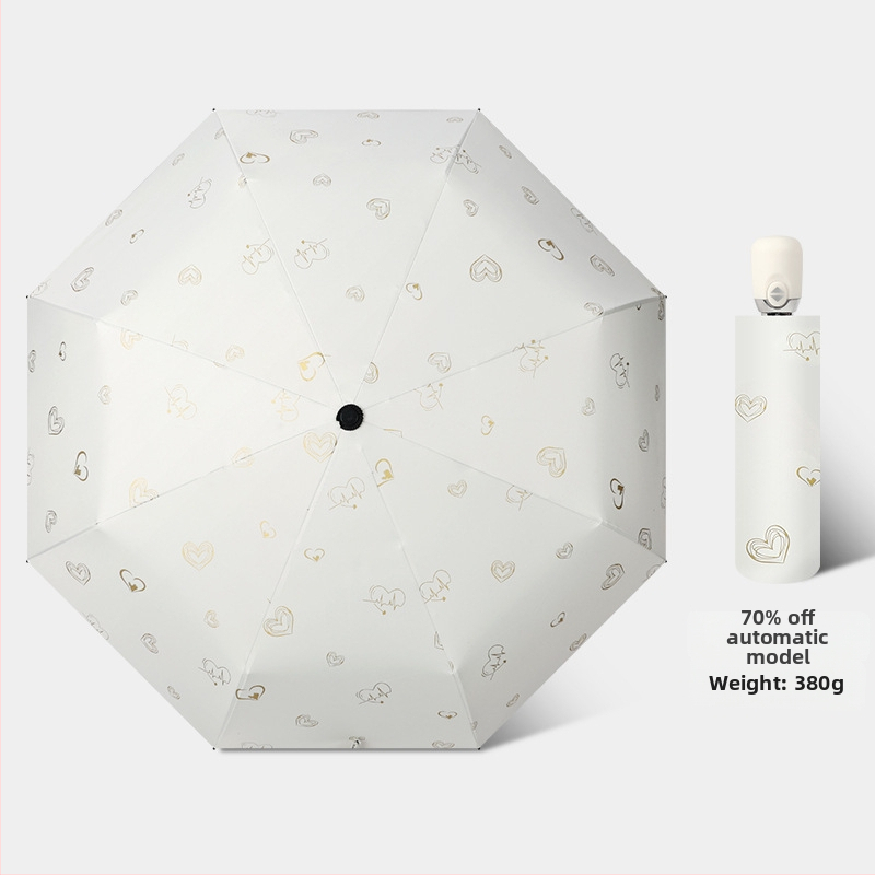 Slnečný dážnik s automatickým otvorením/zatvorením, 8 lúčov z vlákna, oceľová tyč, tkanina 210T s vinylovým povlakom, UPF>50