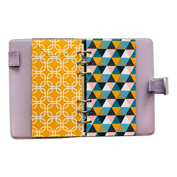 XF-0050 Σετ 12 φακέλων με χειρόγραφη χαρτί, PU δερμάτινος binder με μαγνητικό κούμπωμα, δυτικού στιλ