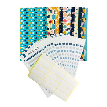 XF-0050 Σετ 12 φακέλων με χειρόγραφη χαρτί, PU δερμάτινος binder με μαγνητικό κούμπωμα, δυτικού στιλ