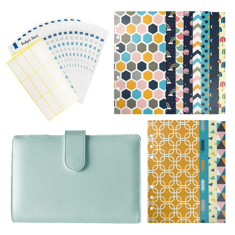 XF-0050 Σετ 12 φακέλων με χειρόγραφη χαρτί, PU δερμάτινος binder με μαγνητικό κούμπωμα, δυτικού στιλ