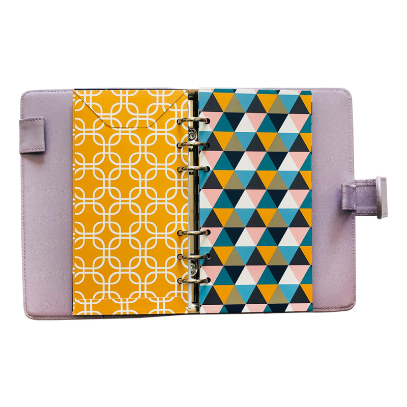 XF-0050 Σετ 12 φακέλων με χειρόγραφη χαρτί, PU δερμάτινος binder με μαγνητικό κούμπωμα, δυτικού στιλ