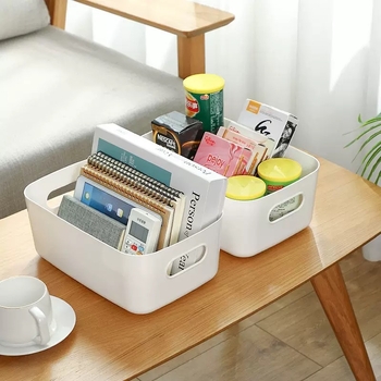Desktop kutija za skladištenje nakita, bez poklopca, plastična, 10 pretinaca, moderan minimalistički stil
