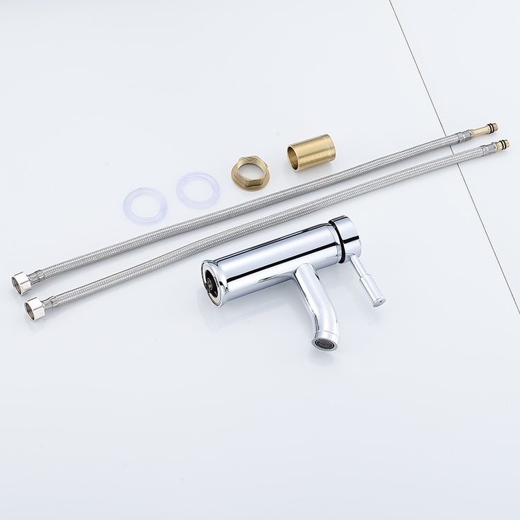 Nehrđajući čelični slavina za umivaonik u kupaonici – miješalica s keramičkim jezgrom, vertikalna instalacija, 0–90°C radna temperatura, ulaz/izlaz 10 mm