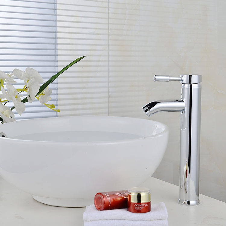 Nehrđajući čelični slavina za umivaonik u kupaonici – miješalica s keramičkim jezgrom, vertikalna instalacija, 0–90°C radna temperatura, ulaz/izlaz 10 mm