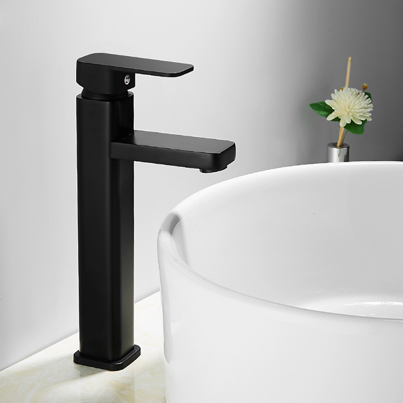 Nehrđajući čelični slavina za umivaonik u kupaonici – miješalica s keramičkim jezgrom, vertikalna instalacija, 0–90°C radna temperatura, ulaz/izlaz 10 mm