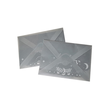 Διαφανείς φάκελοι από θειικό χαρτί με λευκό Kraft χαρτί, μοντέλο No.5/DL, δυτικού στυλ, εκτυπωμένο λογότυπο, δυνατότητα προσαρμογής επεξεργασίας, για προσκλήσεις, δελτάκια και ευχετήριες κάρτες