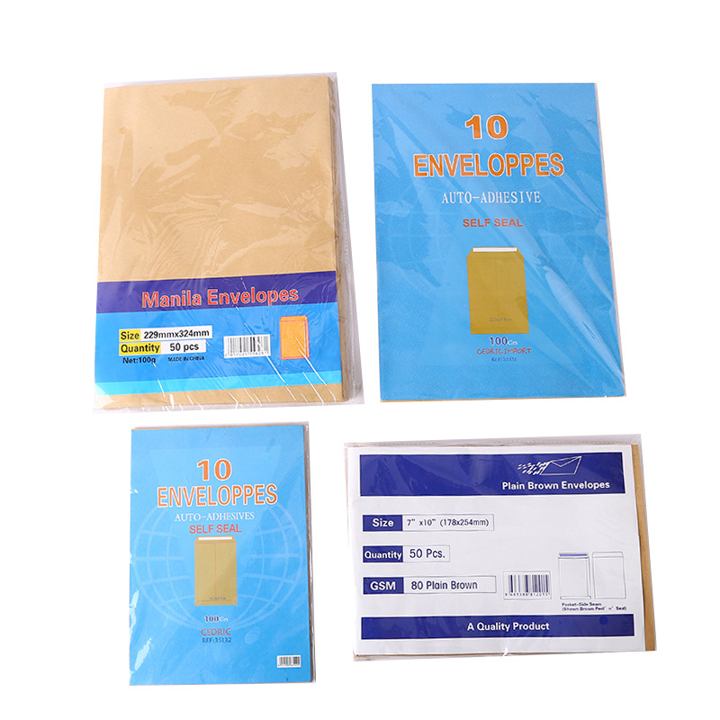 Φάκελος για ευχετήριες κάρτες από Kraft χαρτί, μάρκα Yixin, κινεζικού στυλ με αυτοκόλλητη σφραγίδα