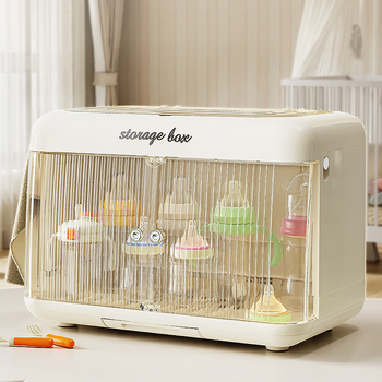 Spremnik za čuvanje bočica za bebe, plastični, dvostruka vrata, pravokutni oblik, montaža na stol