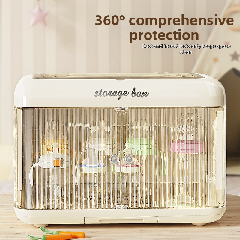 Spremnik za čuvanje bočica za bebe, plastični, dvostruka vrata, pravokutni oblik, montaža na stol