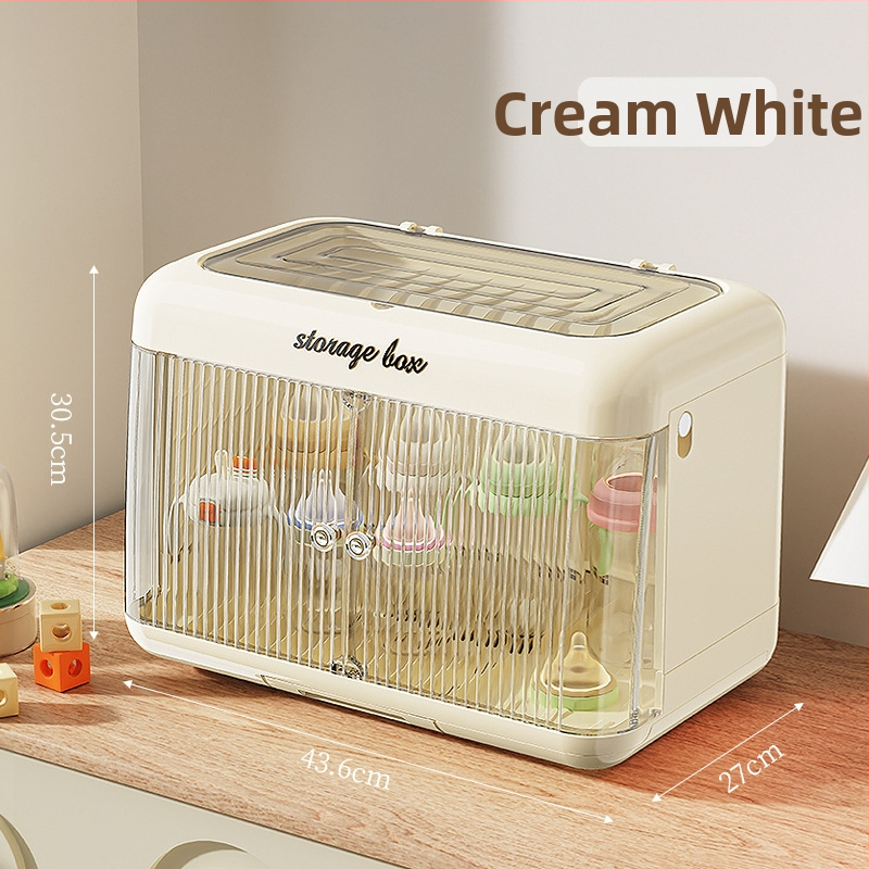 Spremnik za čuvanje bočica za bebe, plastični, dvostruka vrata, pravokutni oblik, montaža na stol