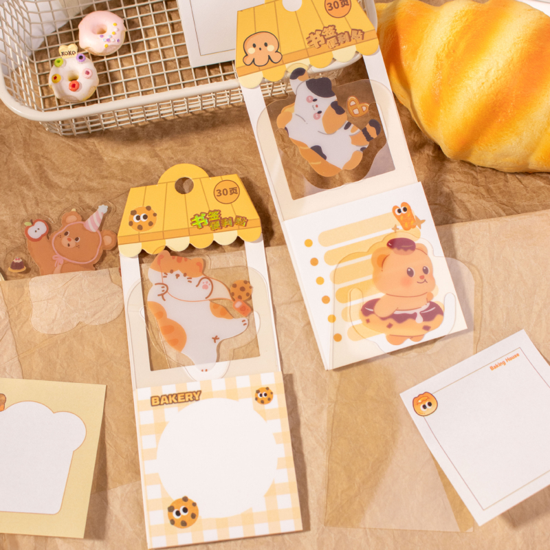 Stream Leaves note autoadezive cu design animat – notițe multifuncționale pentru elevi și birou, autoadezive, ambalare de bază