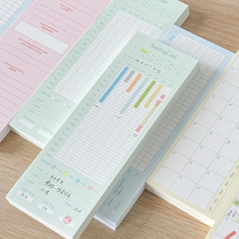 Caiet – urmărire lectură, înregistrare disciplină personală, în formă de cărămidă, Brand Tsubakiya Shop