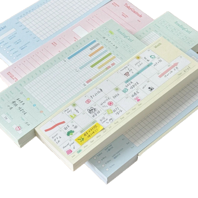 Caiet – urmărire lectură, înregistrare disciplină personală, în formă de cărămidă, Brand Tsubakiya Shop