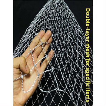 Veľká rybárska sieť s pevným nylonovým vláknom, bez slučky, hlava proti zachytávaniu, malé nylonové očká