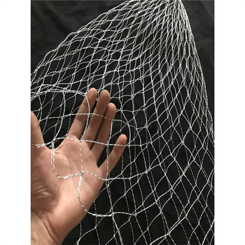 Голяма рибарска мрежа с здрав нейлонов шнур, без пръстен, глава против закачане и малки нейлонови очи