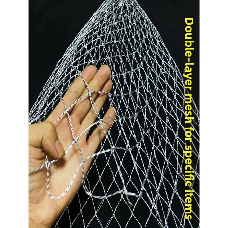Veľká rybárska sieť s pevným nylonovým vláknom, bez slučky, hlava proti zachytávaniu, malé nylonové očká