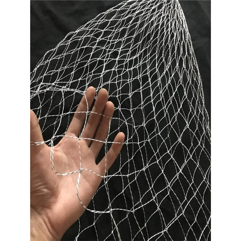 Голяма рибарска мрежа с здрав нейлонов шнур, без пръстен, глава против закачане и малки нейлонови очи