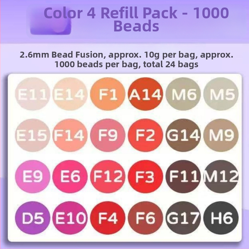 Fused Bean doplnkový balík – DIY ploché puzzle hračka, plast, pre vek 7–14 rokov