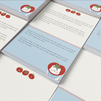 Caiet pentru note și schițe, formă de desen animat, fără adeziv, fără licență IP