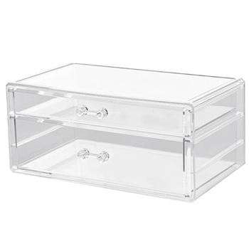 Desktop kutija za kozmetiku s jednim ladicom, plast, moderni minimalistički stil, kapacitet 1 L, pogodno za dnevni boravak ili spavaću sobu