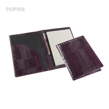 Σημειωματάριο με εξώφυλλο από γνήσιο δέρμα, δέσιμο με κόλλα, 50 σελίδες, χαρτί 40 g/m², λογότυπο εκτυπωμένο