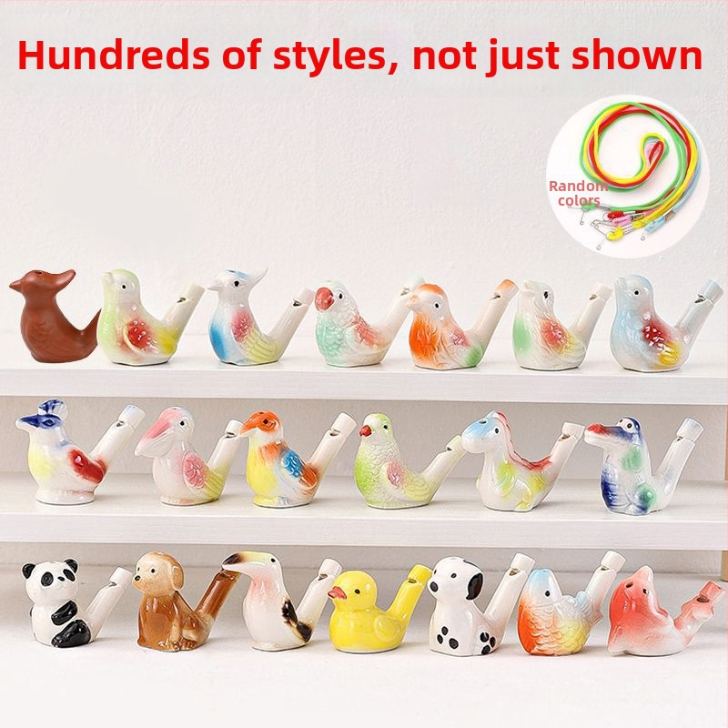 Keramická píšťalka v tvare vodného vtáka — suvenírna hračka pre turistické miesta; ideálny osobný darček pre kolegov, priateľov, deti alebo spolužiakov (Enshi); vhodné na Deň učiteľov, Deň národa a Deň dieťaťa; ideálne na cestovné spomienky, promócie a pár
