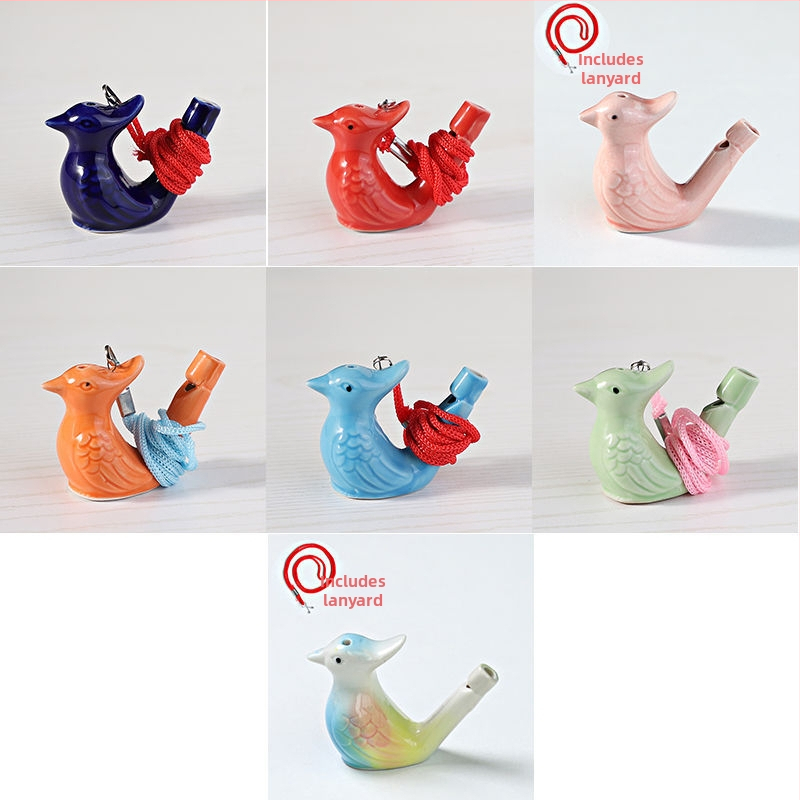 Keramická píšťalka v tvare vodného vtáka — suvenírna hračka pre turistické miesta; ideálny osobný darček pre kolegov, priateľov, deti alebo spolužiakov (Enshi); vhodné na Deň učiteľov, Deň národa a Deň dieťaťa; ideálne na cestovné spomienky, promócie a pár