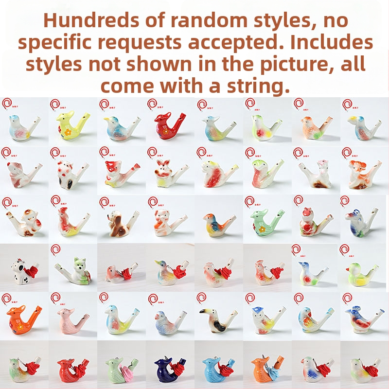 Keramická píšťalka v tvare vodného vtáka — suvenírna hračka pre turistické miesta; ideálny osobný darček pre kolegov, priateľov, deti alebo spolužiakov (Enshi); vhodné na Deň učiteľov, Deň národa a Deň dieťaťa; ideálne na cestovné spomienky, promócie a pár