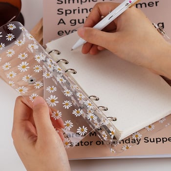 Σημειωματάριο Silver Rise με εξώφυλλο PVC, δέσιμο με ελεύθερα φύλλα, χαριτωμένο στυλ ιαπωνικό και κορεάτικο, βάρος 0,15