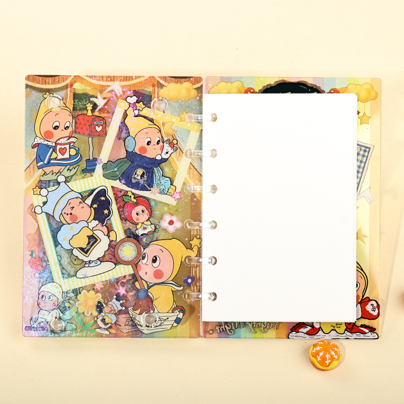 Caiet cu copertă din acrilic, legătură cu foi detașabile Loose-Leaf, hârtie din pulpă de lemn originală, 1–50 pagini