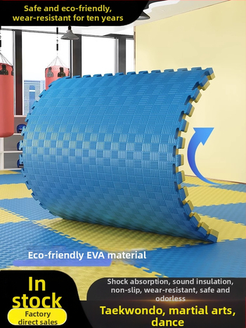 Taekwondo EVA podložka na pod s tlmením hluku a tlmením otrasov – Univerzálne použitie, balenie 5 kusov, športové podložky