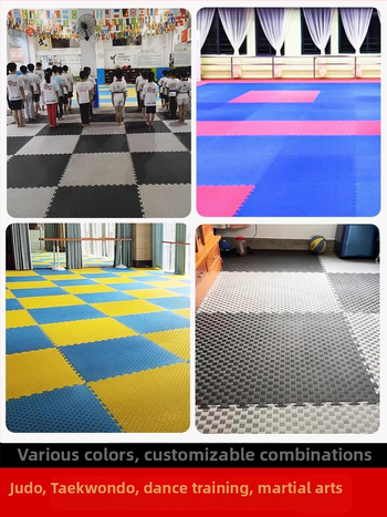 Taekwondo EVA podložka na pod s tlmením hluku a tlmením otrasov – Univerzálne použitie, balenie 5 kusov, športové podložky