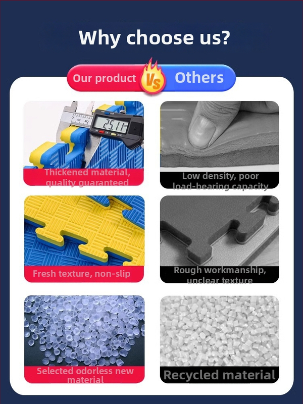 Taekwondo EVA podložka na pod s tlmením hluku a tlmením otrasov – Univerzálne použitie, balenie 5 kusov, športové podložky