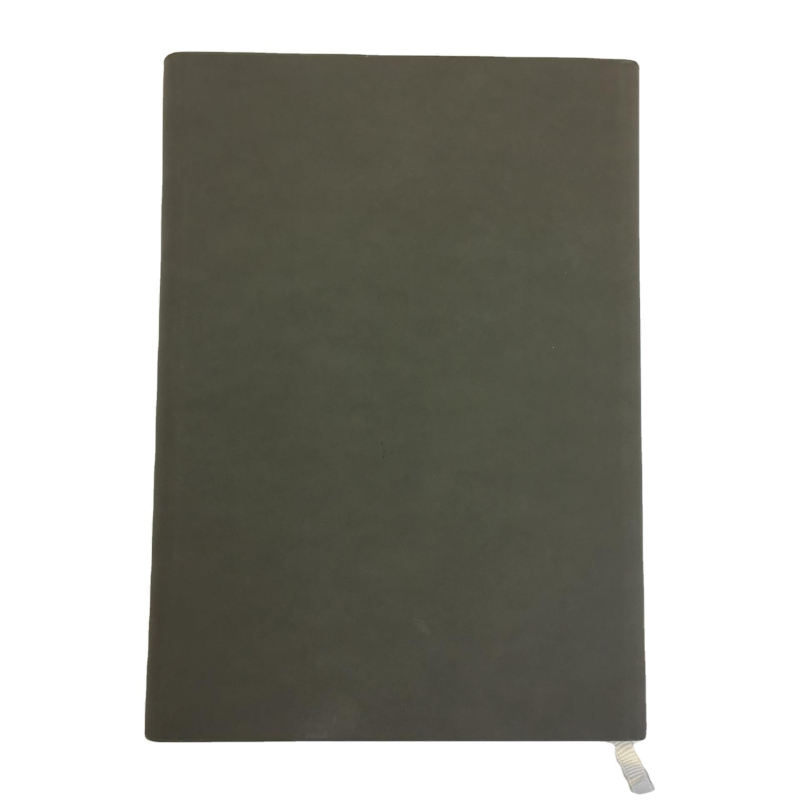 Jurnal de buzunar cu copertă din piele sintetică, legare cu sârmă, hârtie bej ecologică din pădure, 80 g/m², 100 pagini