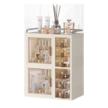 Desktop organizer za šminku s poklopcem – Materijal PP; Tip ladice; Otvaranje i zatvaranje: Flip Cover; Personalizirano ispis logotipa; Prilagođena obrada