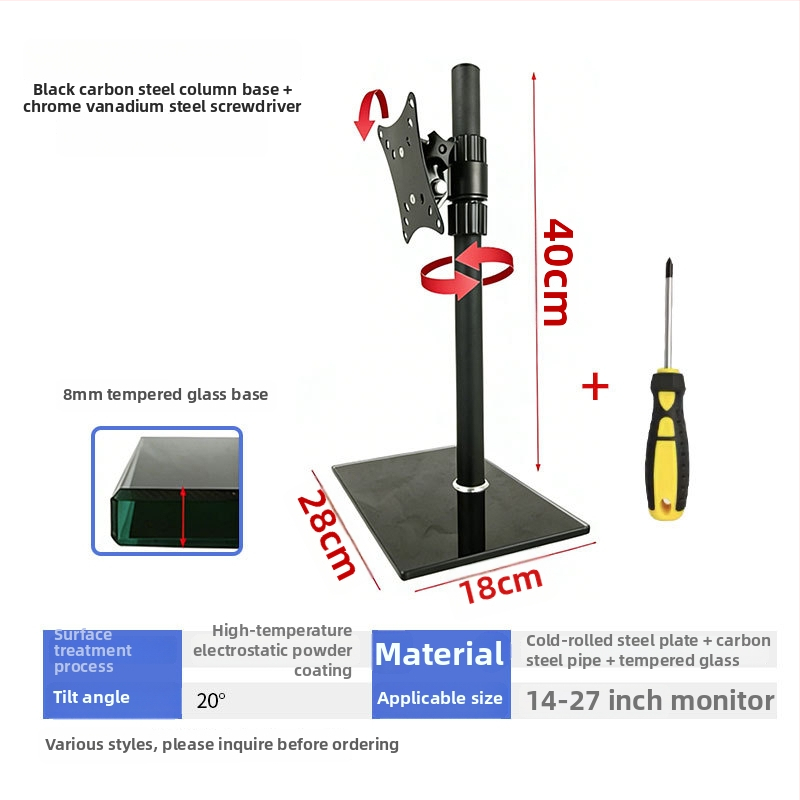 Monitor držač za računalo s horizontalnim i vertikalnim prebacivanjem zaslona — stolna baza monitora